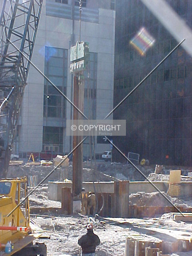 Driving steel sheet piles into place