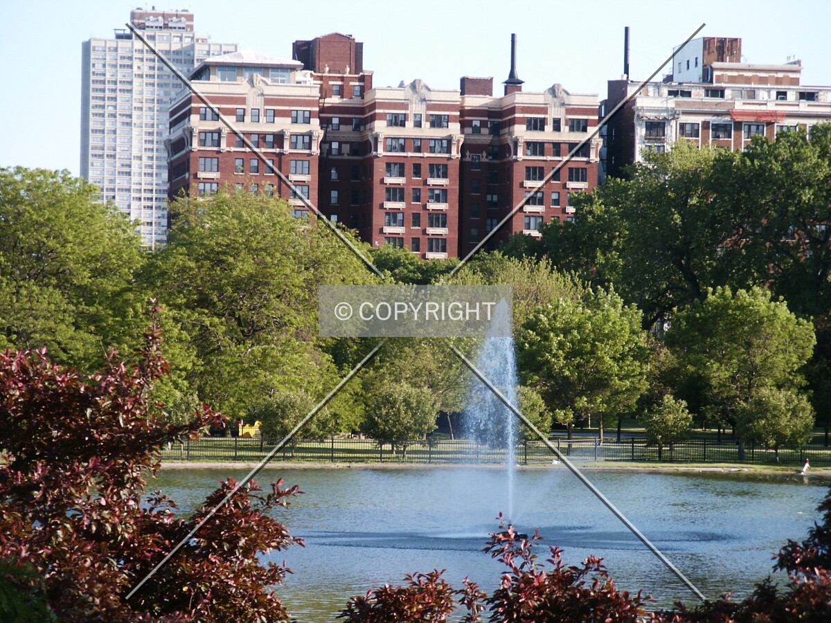 Looking across the Model Yacht Basin from two blocks north