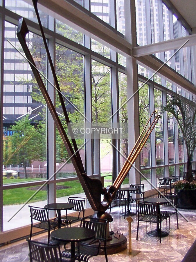Sculpture in the north lobby