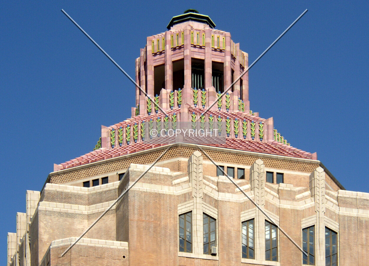 Detail of the crown from the west