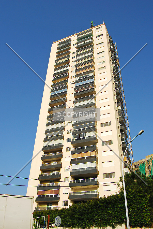 Looking up from Elias Sarkis Avenue