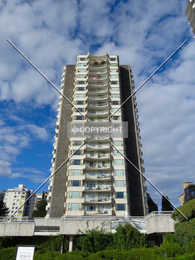 View to the northeast across Beach Avenue