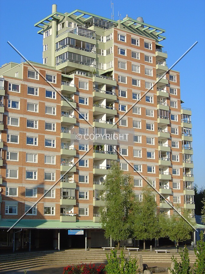 Tallest part of the building seen from across the square