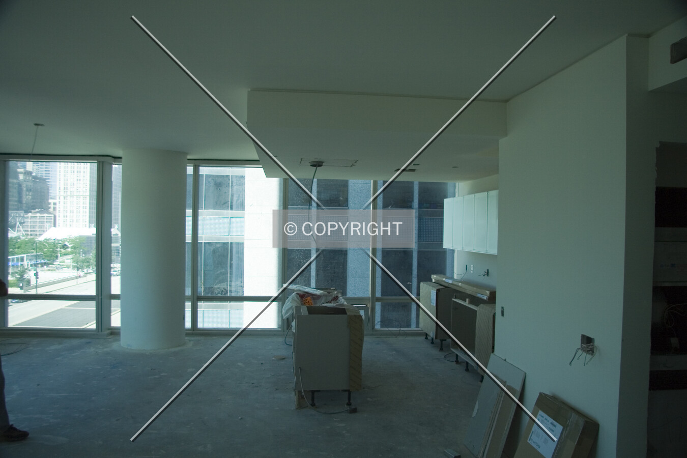 Inside an apartment