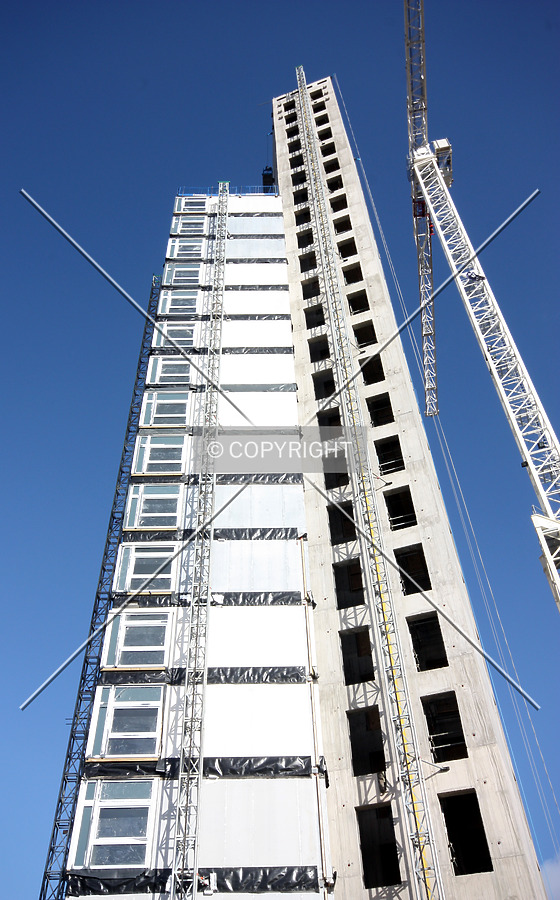 Looking up from the base