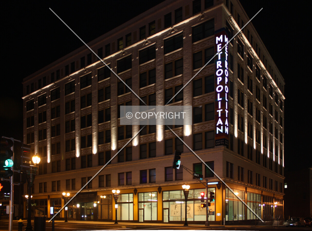 View from the southwest at night; November 26, 2012