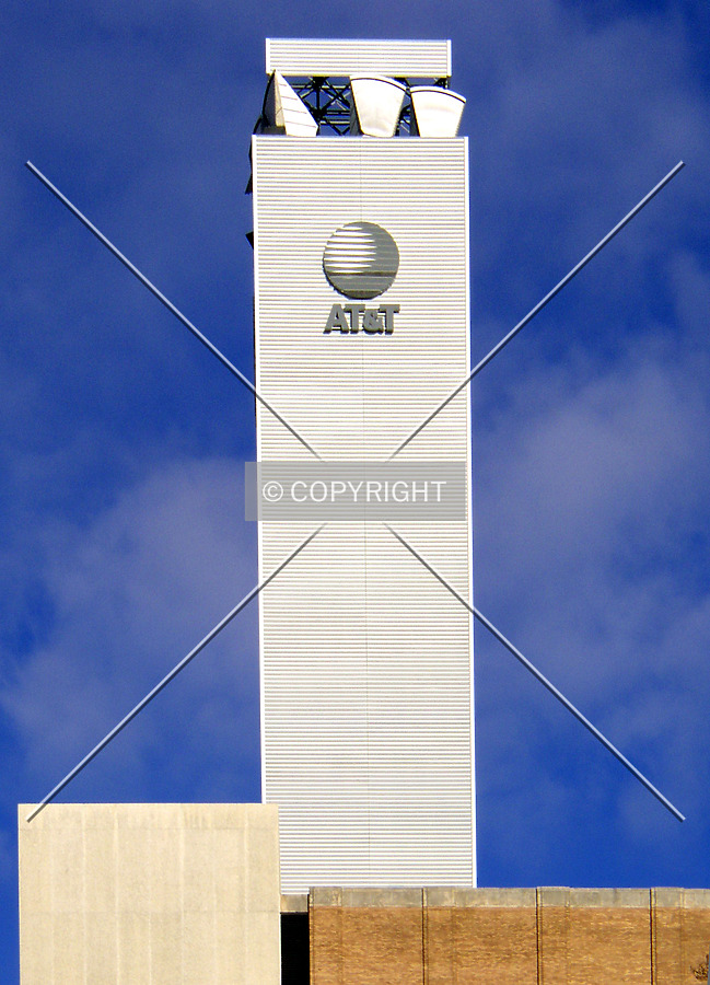 Detail of the tower atop the building from the west