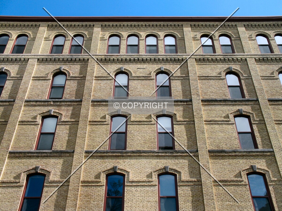 Looking up from East 5th Street