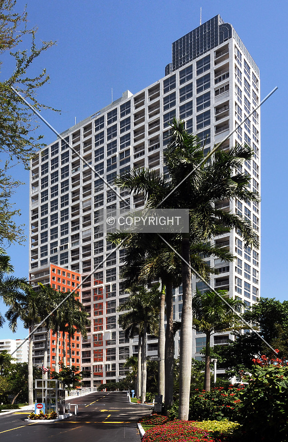 View from the west across Brickell Avenue