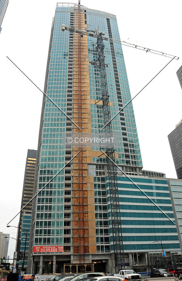 Looking up the east side from Grand Avenue