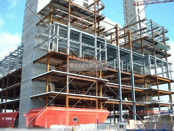 View of the lower floors being constructed
