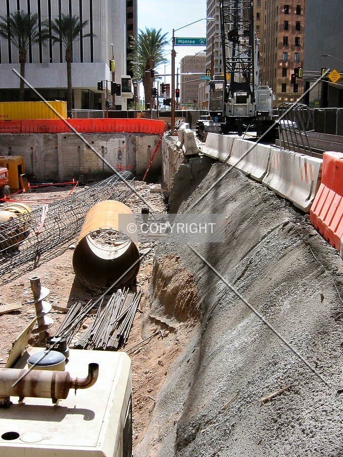 Excavation on the west side