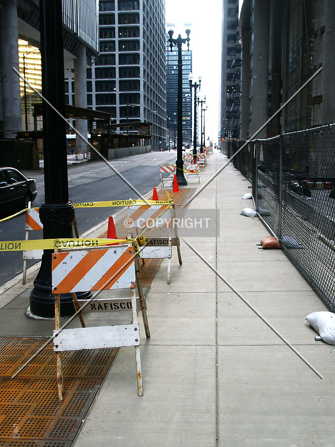 Looking west up the new Monroe Street sidewalk