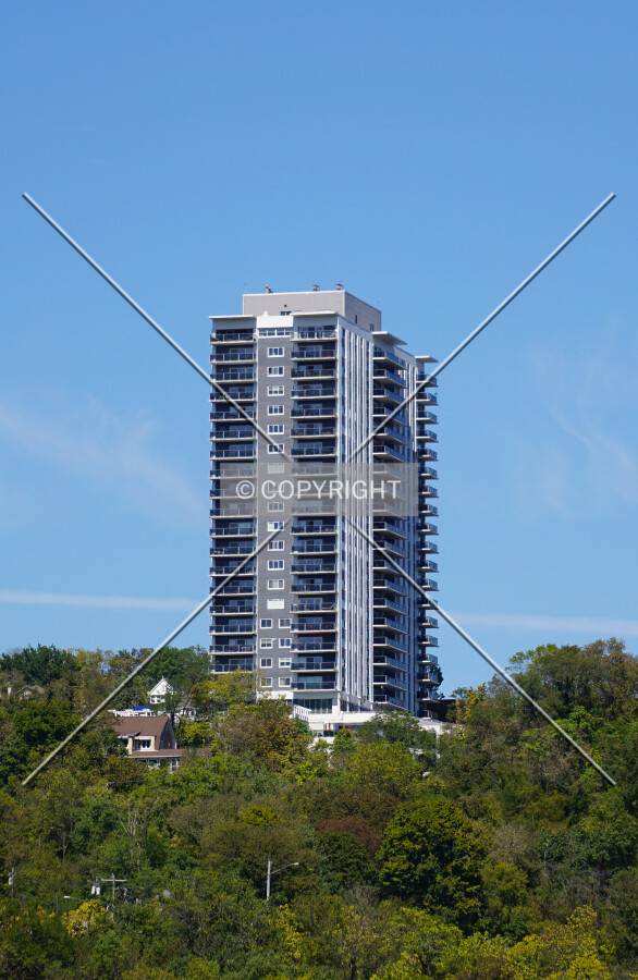 Distant view from the southwest; October 5, 2019