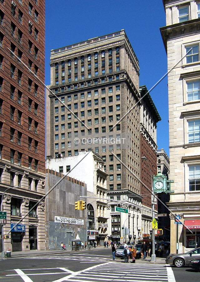 View from the southwest along Broadway