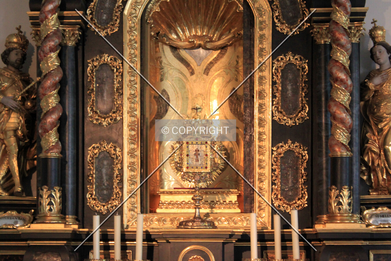 Detail of the altar in the pilgrimage chapel