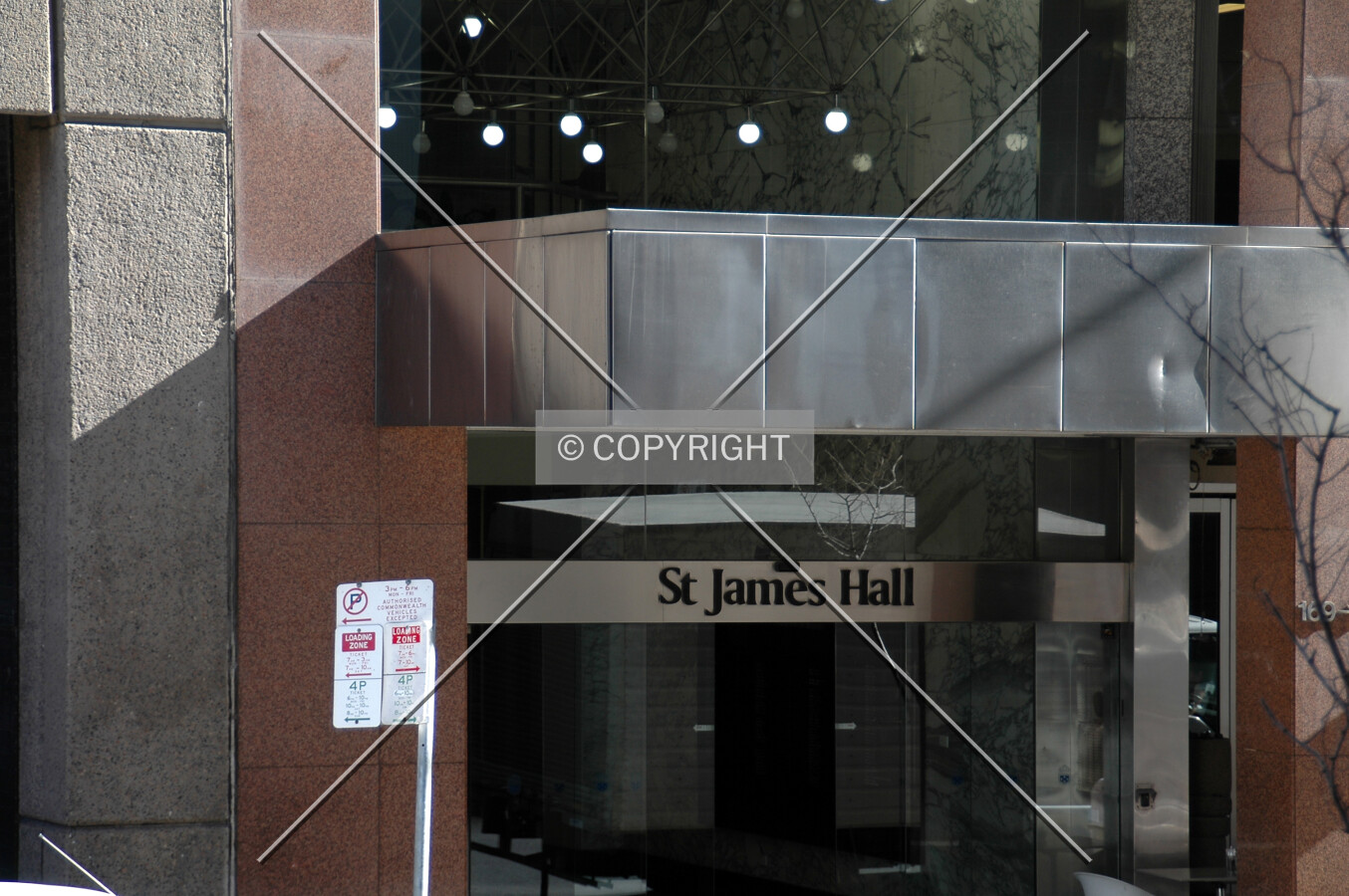 Awning over the main entrance
