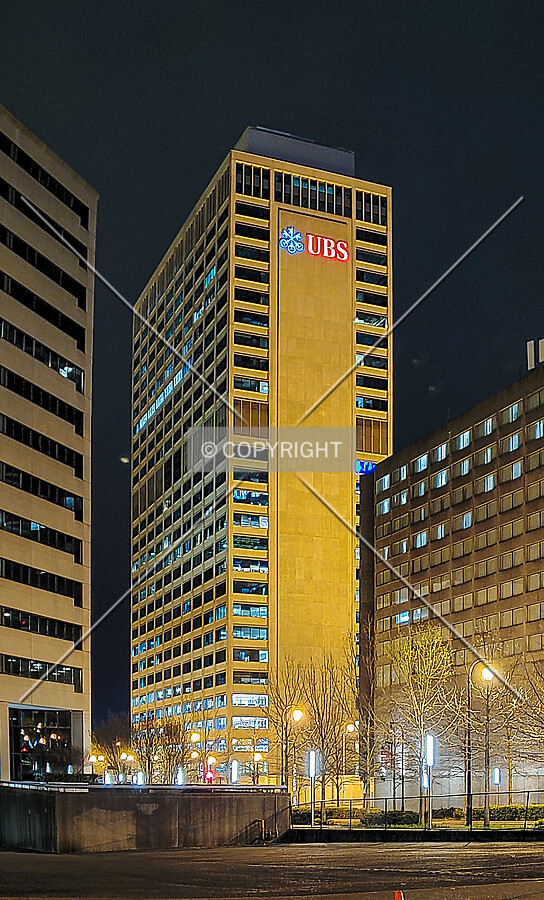 Northwest view at night; March 30, 2020