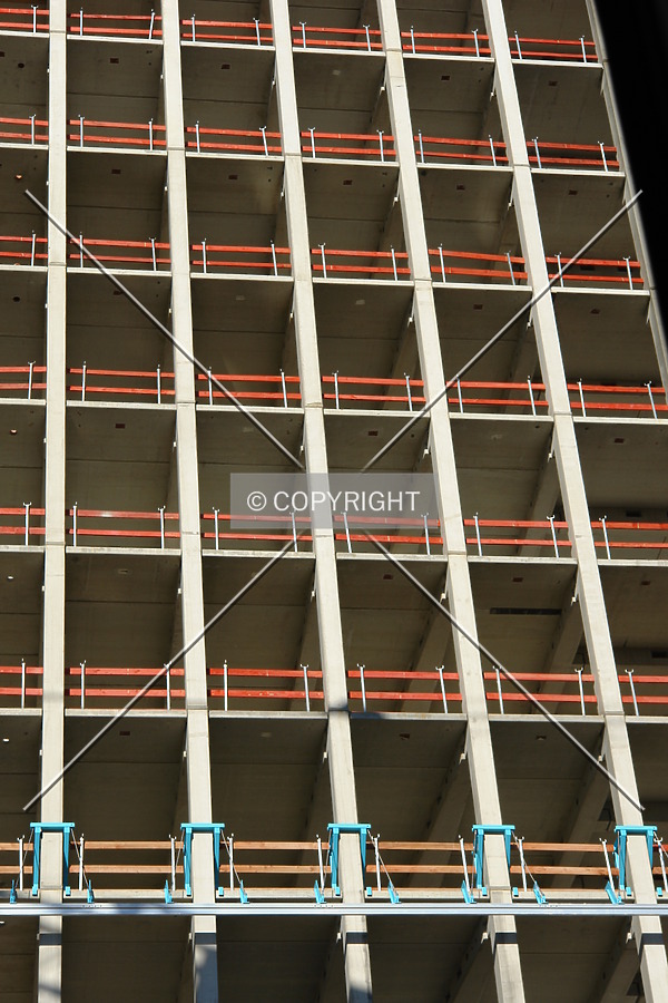 Concrete columns and floors