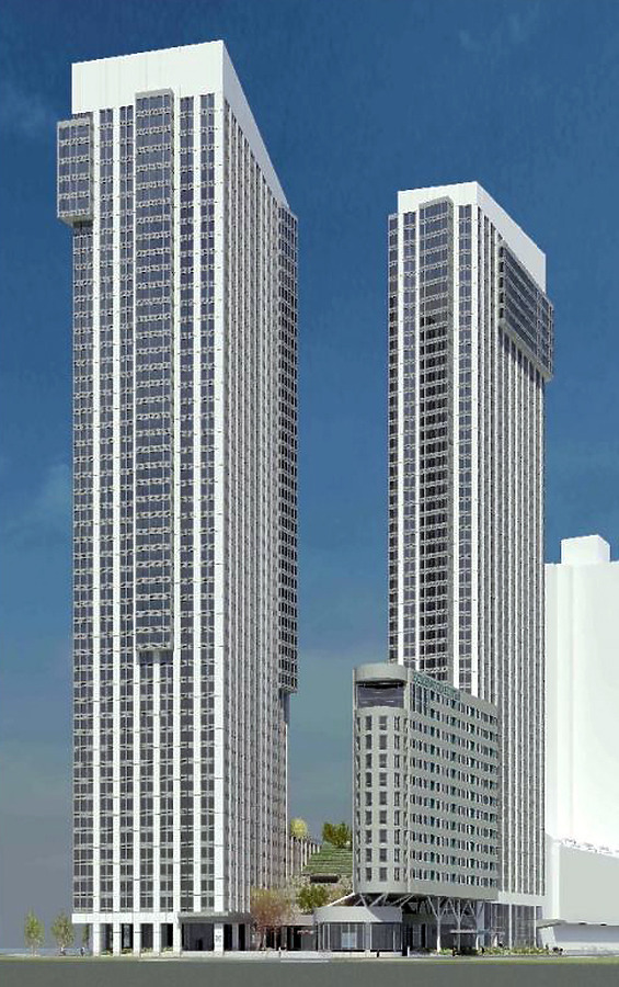 Rendered view from the southwest