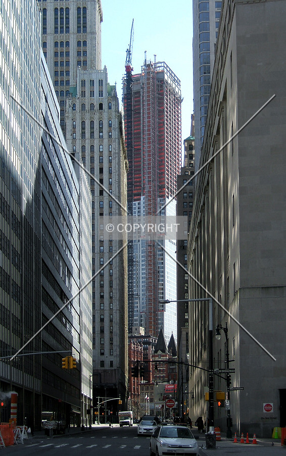 View from the northwest along Barclay Street