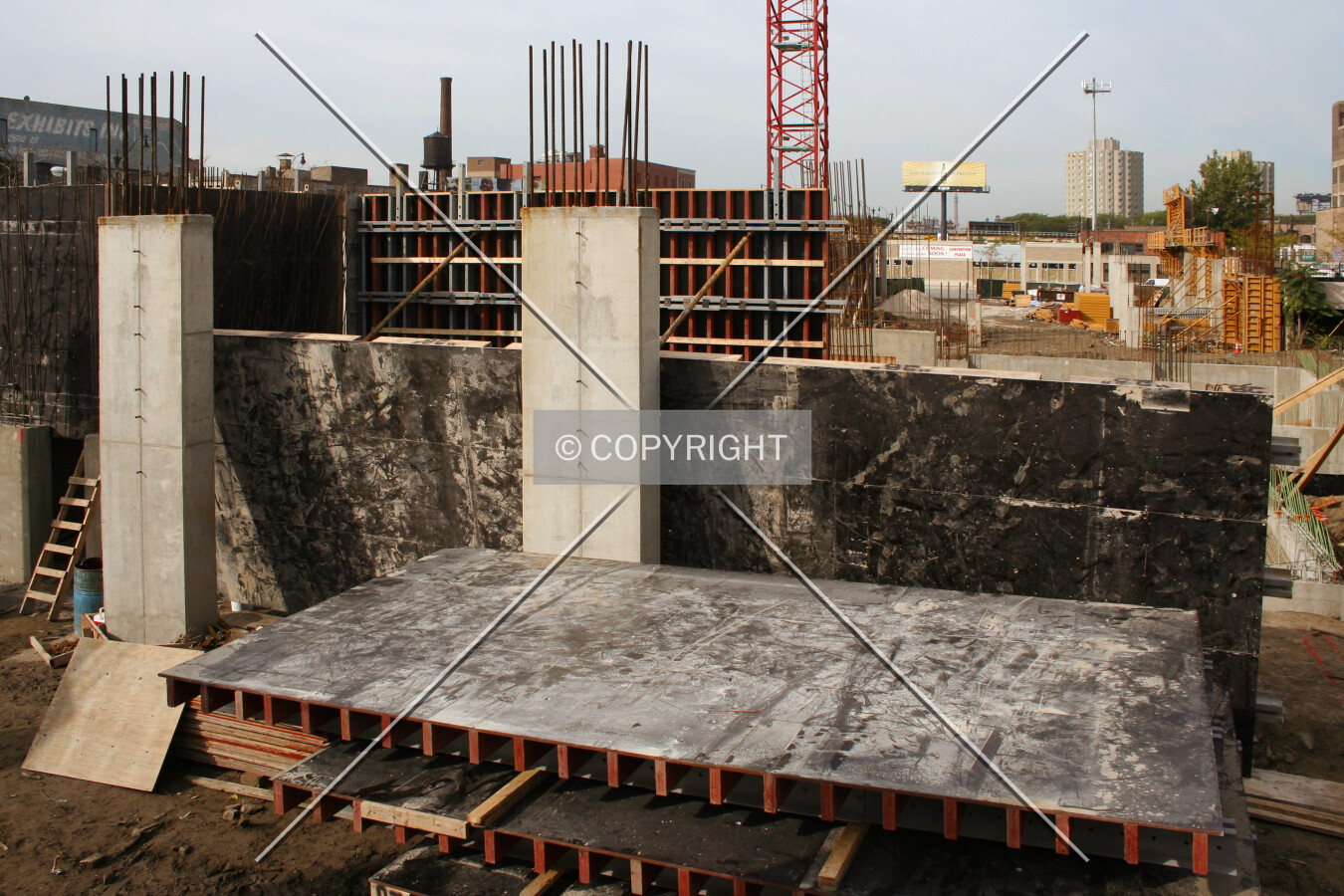Looking west from the field office platform