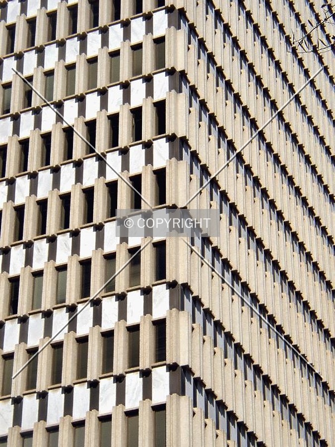 Detail of the facade along the southeast corner