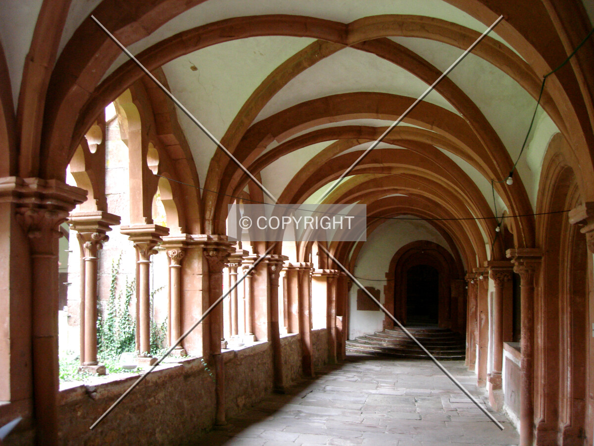 East passage of the cloister, looking north