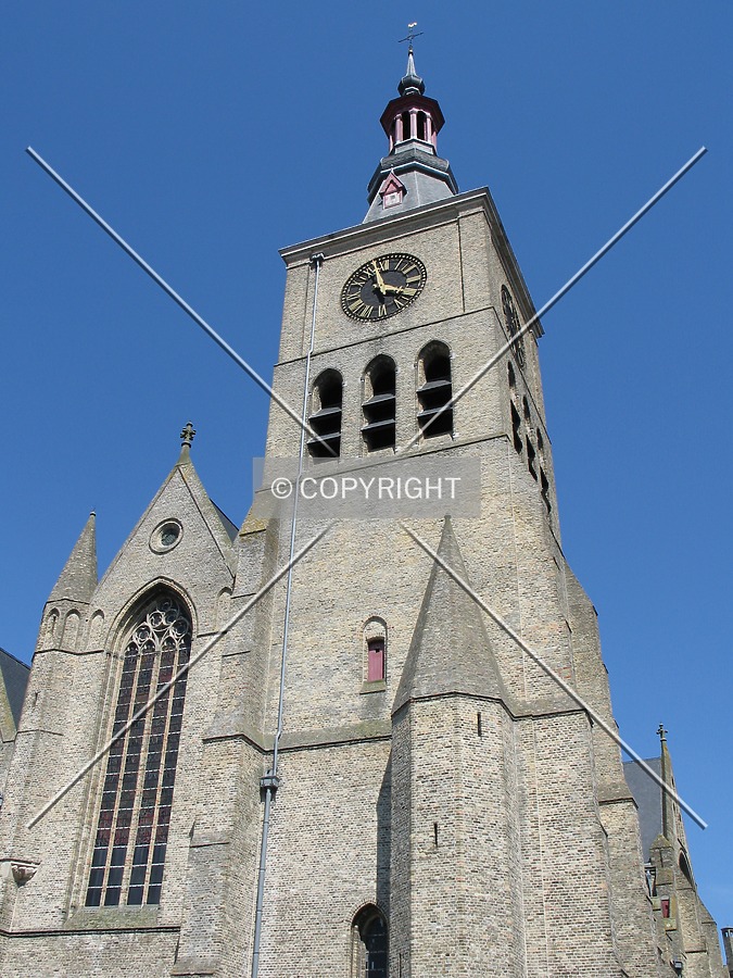 Looking up from the west