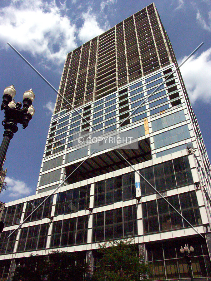 Looking up from the west
