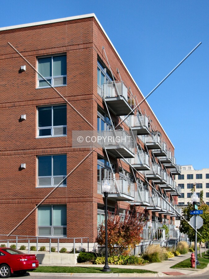Balconies facing 7th Avenue North