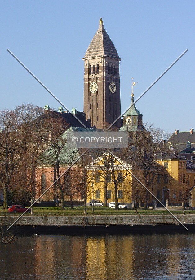 Tower seen from across the Motala Stream