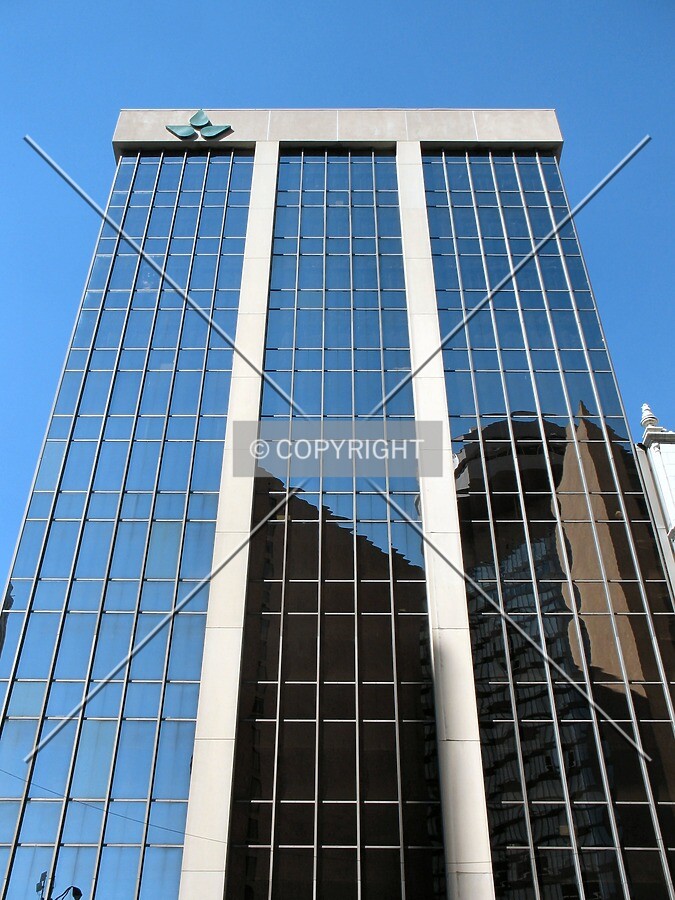 Looking up the south facade