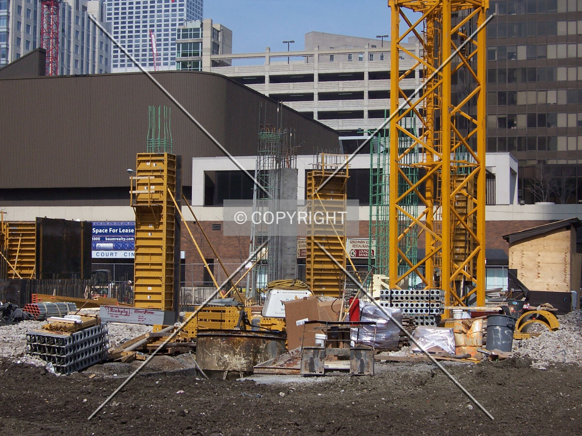 Looking north into the site from Illinois Street
