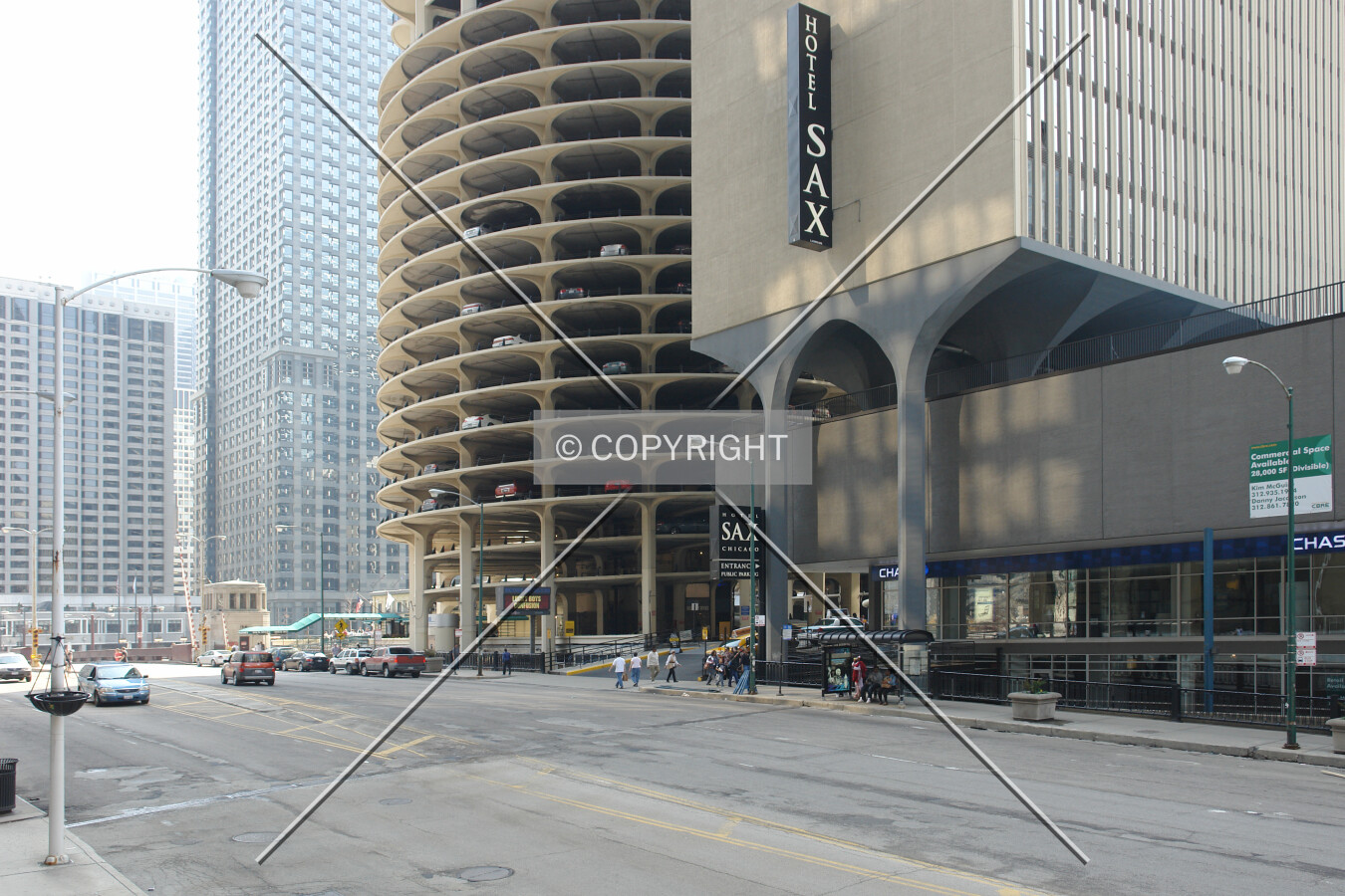 Base of the Marina City tower