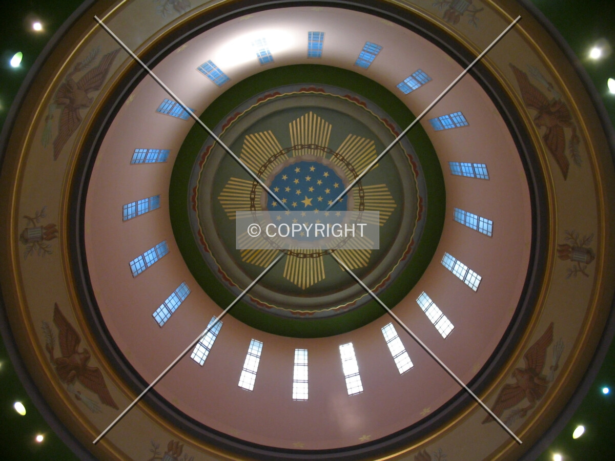 Looking up the center of the dome