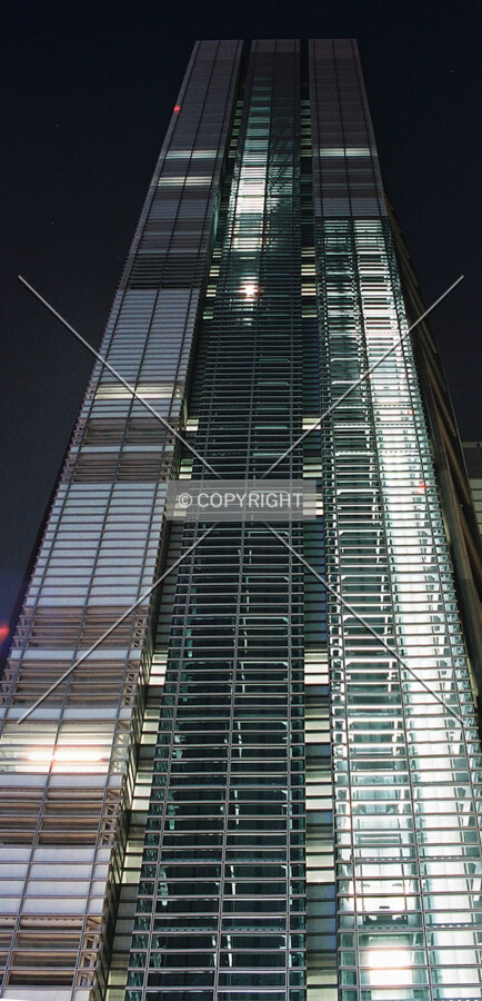 Side view at night