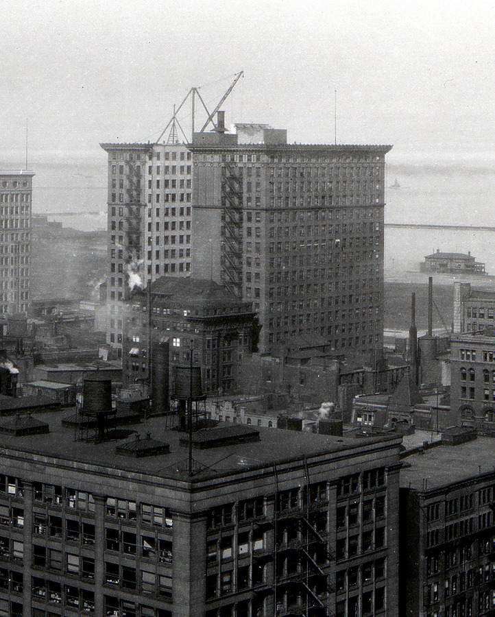 Vintage view from the southeast during completion of the 1912 addition