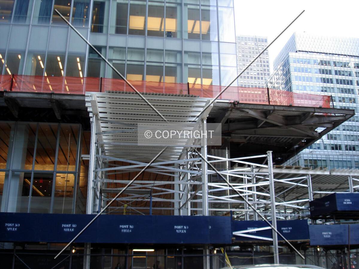 Lobby and subway entrance walls