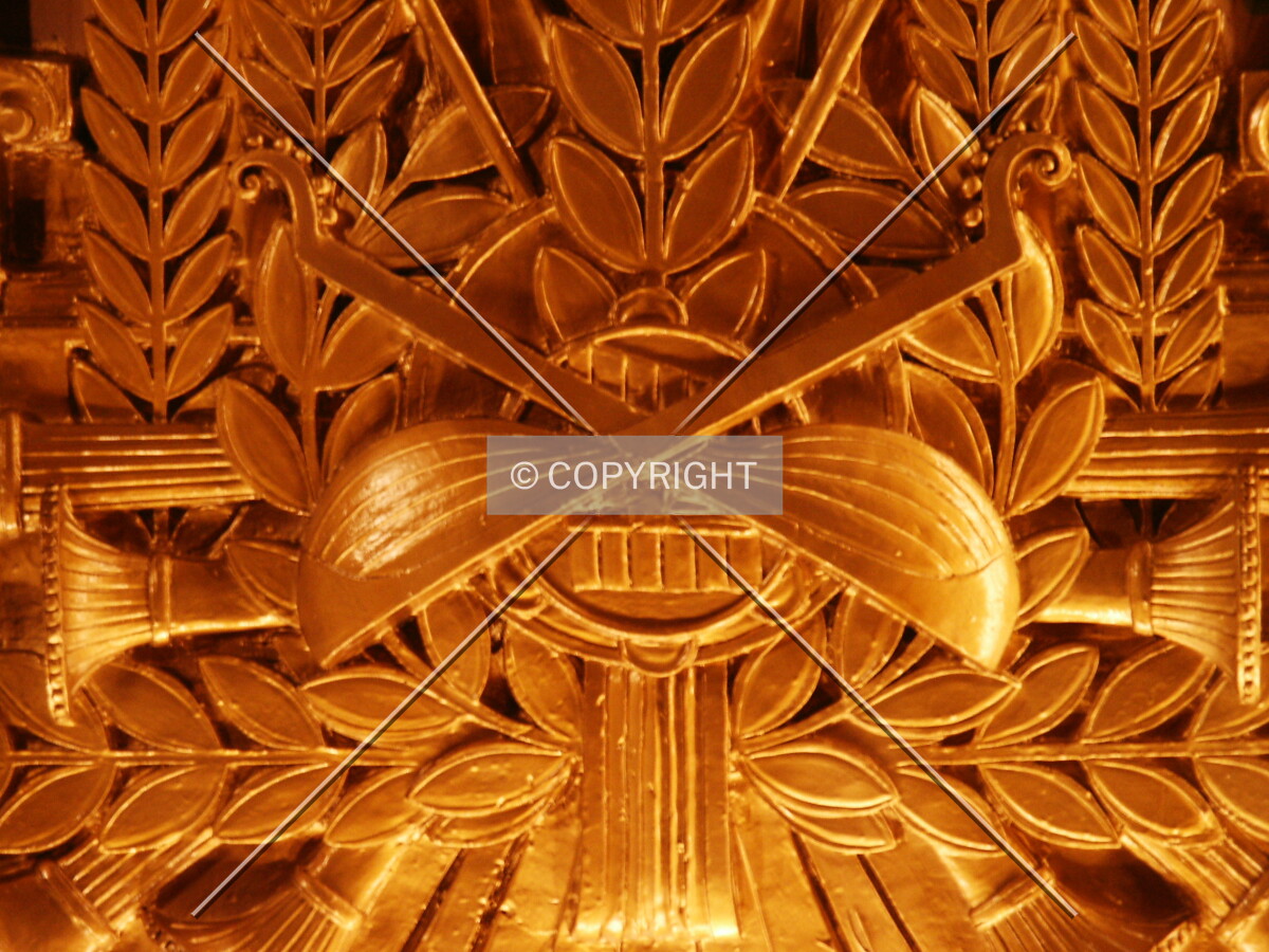 Detail of ceiling ornament in the opera house