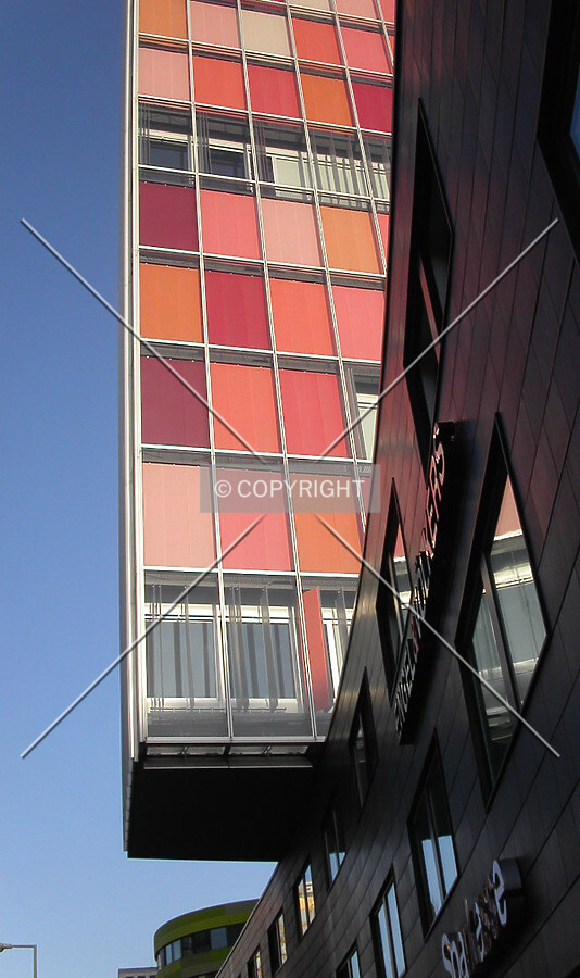 Detail of the building from the street