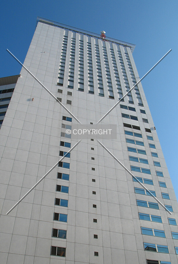 Looking up from the west