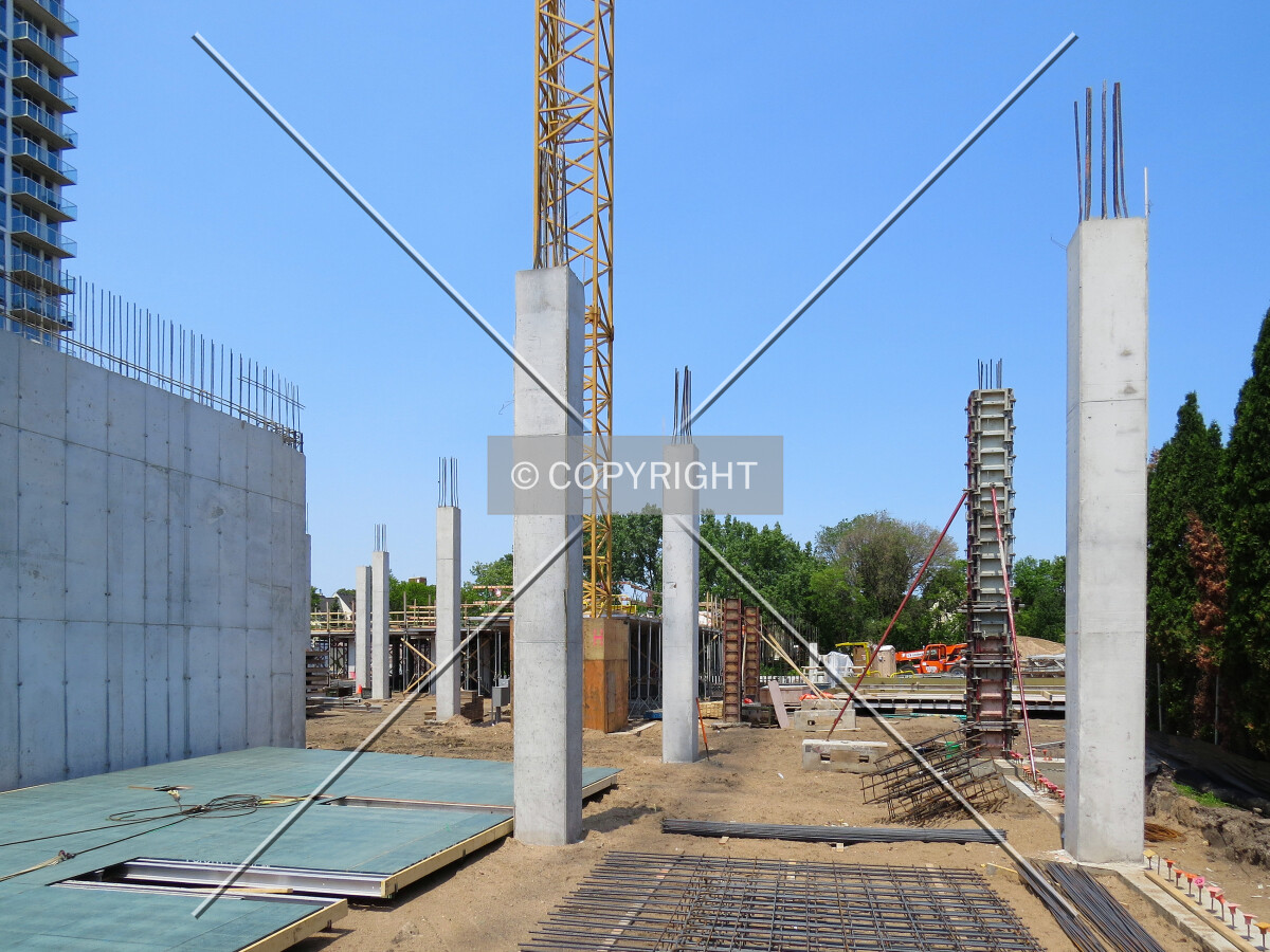 First floor columns from 1st Avenue NE