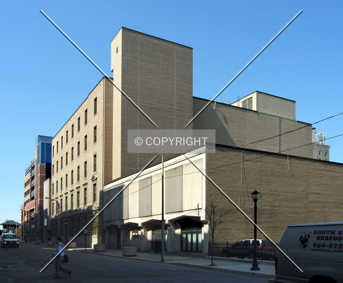 View from the northeast on Adams Avenue