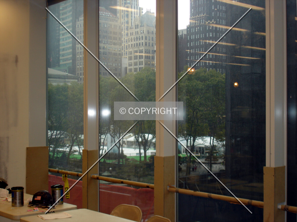 View of Bryant Park from the third floor