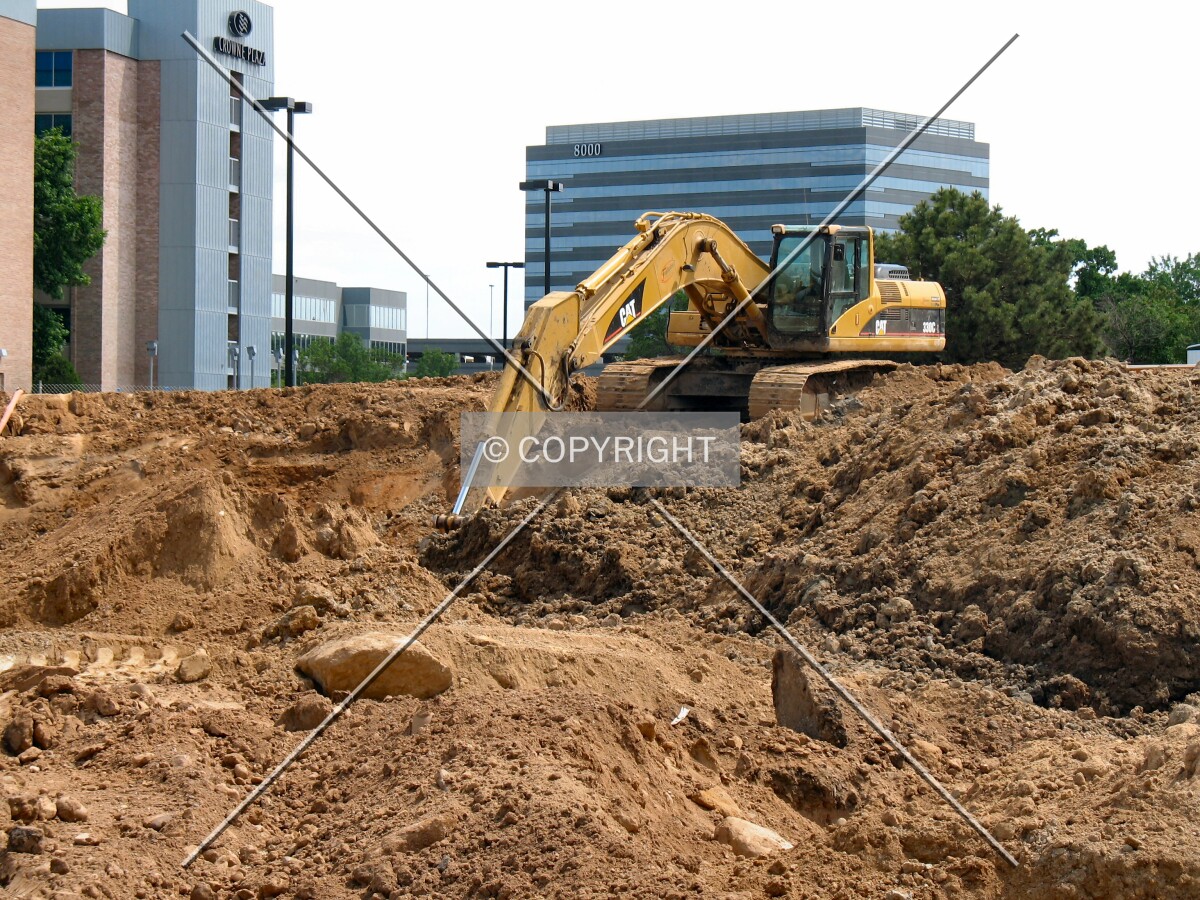Backhoe at rest