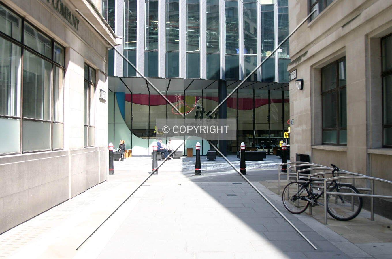 View north along Fen Court of the base