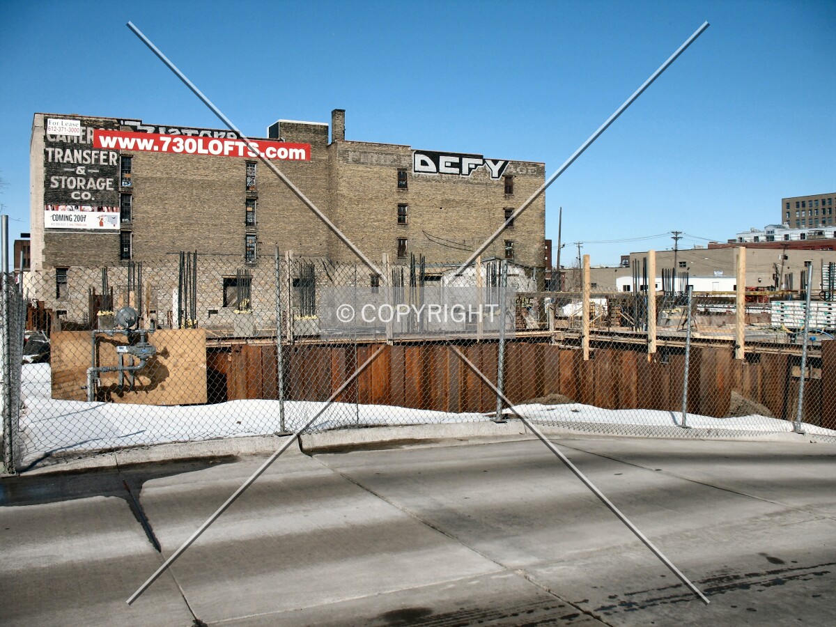 View to the northwest from the the 720 Lofts driveway
