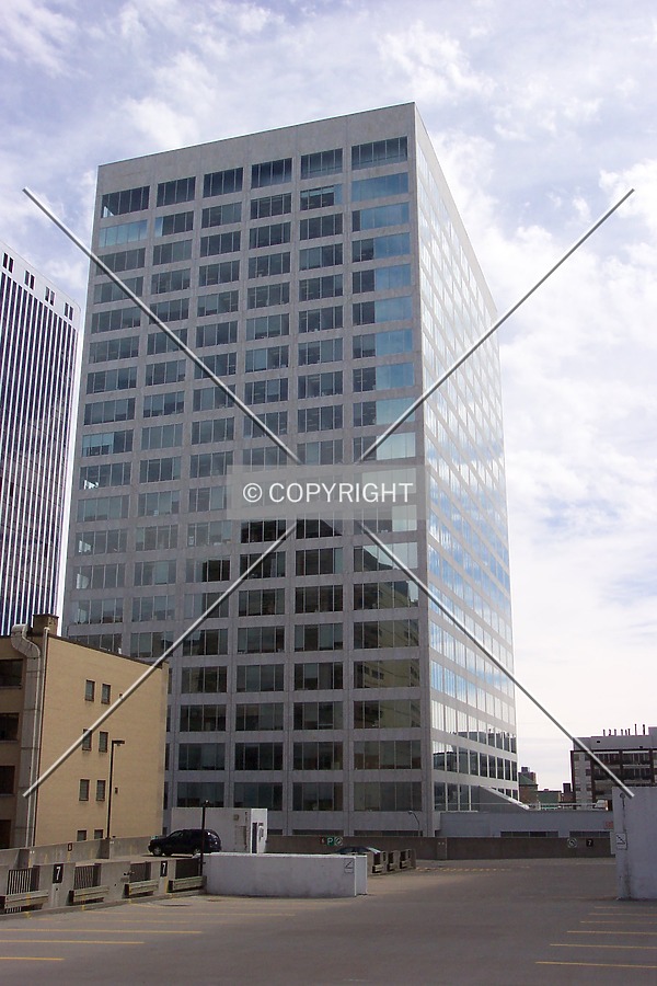 View of the north facade, as seen from the parking garage on Laurier Avenue West