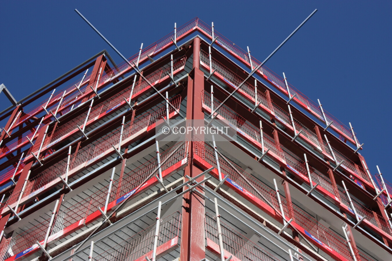 Looking up from the base